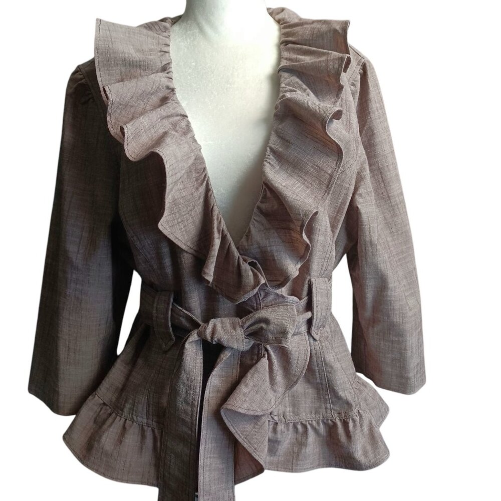 David Brooks Beige Mocha Blazer XL Sleeve 3/4